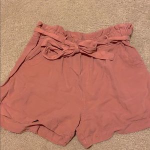 Thread & Supply high waisted pink shorts!